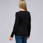 Long Sleeve Appliqued Crew Neck, , small