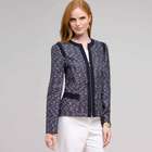 Textured Zip Front Jacket, , small